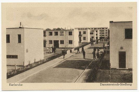 Vorschaubild Dammerstock-Siedlung (Postkarte Eigentum Kurt Wilhelm-Kästner)